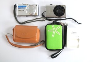 【2点】Panasonic LUMIX DMC-FX01 Canon IXY DIGITAL 25 IS コンパクト カメラ デジタルカメラ デジカメ シルバー系 動作未確認 0856-RY