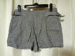 FOREVER 21 フォーエバー21 綿麻で涼しい ギンガムチェック柄 ホットパンツ ショートパンツ XS