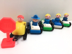 【 値下げ ! 】 【 ヴィンテージ 】 US フィッシャープライス 車 人形 リトルピープル / アメトイ おもちゃ レトロ / FISHER PRICE / 管V18