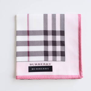 ■未使用　BURBERRY バーバリー　ハンカチ　チェック　ピンク　C■