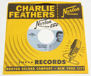 45rpm/ BOTTLE TO THE BABY - CHARLIE FEATHERS - SO ASHAMED - 1956 SUN DEMO /50