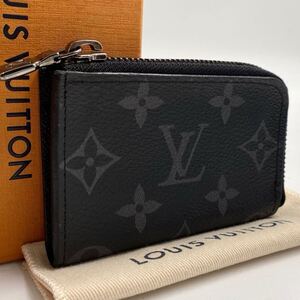 16【未使用に近い】箱、保存袋付きルイヴィトン モノグラムエクリプス ポルトモネジュール コインケース LOUIS VUITTON 小銭入れ メンズ 黒