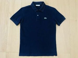 LACOSTE★鹿の子ポロシャツ★紺★3