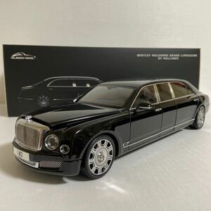 ★オルモストリアル／ALMOST REAL：1/18 ★ベントレー ミュルザンヌ／BENTLEY MULSANNE GRAND LIMOUSINE ☆BY MULLINER (Onyx Black)☆used