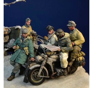 【送料無料】1/35第二次世界大戦ハンガリー兵士樹脂兵士ダイキャストモデルキット（5人、オートバイなし）