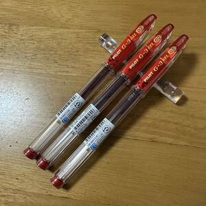 新品 廃盤 PILOT パイロット G3 Gel ボールペン 赤 0.7mm 3本セット ペン回し