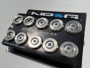 NRG ステンレスフェンダーワッシャー/ボルト（ナンバーボルト）M6x1.0 USDM ドレスアップボルト 正規輸入品 即納 FW300SS 