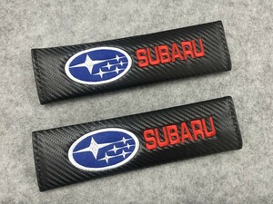 ★スバル SUBARU★ シートベルトパッド 自動車 2個セット ショルダーカバー 肩パット 刺繍入り シートベルトショルダー