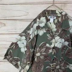 CHEROKEE  アロハシャツ　半袖シャツ アースカラー　L ビッグサイズ