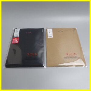 ★未使用 グンゼ SEEK/シーク Uネック インナーTシャツ 2着セット メンズM/ブラック/キャメル/コットン他/アンダーシャツ&0630500398