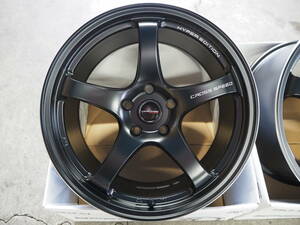 ★軽量★18inch 9.5J+35 5H114.3 新品 人気 クロススピードCR5 1台分 タイヤset可能 S13 S14 S15 180SX JZX90 JZX100 Z33 Z34 R34 ブラック