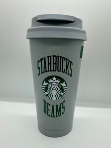 STARBUCKS スターバックス BEAMS リサイクルステンレスTOGOロゴタンブラー College Design 473ml グレー スタバ ボトル ロゴ College