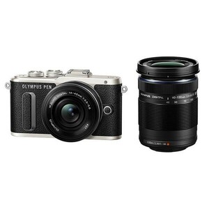 中古 １年保証 美品 OLYMPUS PEN E-PL8 EZダブルズームキット ブラック