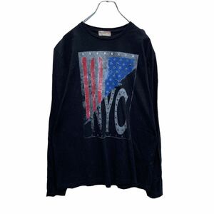 ZARA boys 長袖 プリント Tシャツ キッズ 160～ ザラ NYC スタッズ ロンT 古着卸 アメリカ仕入 a505-6911