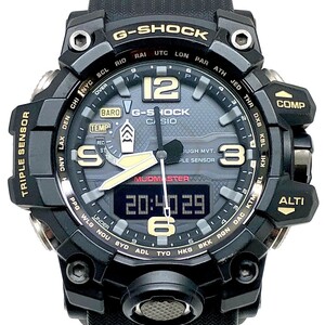 美品 ケース付 G-SHOCK GWG-1000-1A MUDMASTER マッドマスター 電波ソーラー トリプルセンサー搭載 2015年8月発売 【ITS77DCTO9NC】