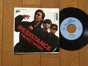 ★EP TM Network (ティーエム・ネットワーク)／RESISTANCE 小室哲哉　※1988年の貴重アナログ盤　※7inch シングル 7インチ 昭和