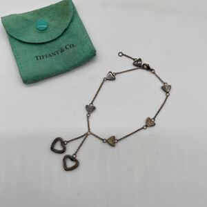 【売り切り】Tiffany&Co.（ティファニー）ラリアット ハート シルバーブレスレット 925