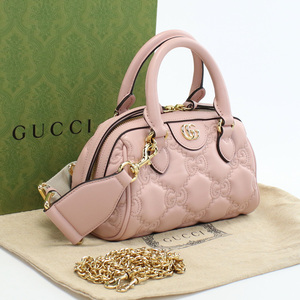 中古美品グッチGUCCI GGマトラッセ ミニ2WAYハンドバッグ レザー 702251 UM8HG 5941 ランク：S us-1