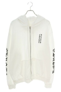 クロムハーツ パーカー SWTSHRT HD ZIP サイズ:XL ロゴプリントジップアップパーカー 中古 GZ11