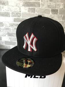 MLB名門NYヤンキース×NEWERA 59FIFTY希少1938ワールドシリーズ記念モデルフィッテッドキャップ5/8BK