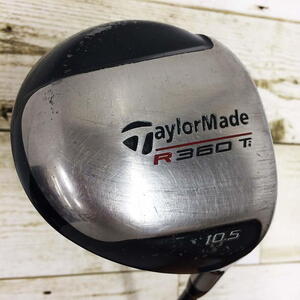 (中古)テーラーメイド R360 Ti ドライバー 1W 10.5° Rフレックス 46インチ FTG+カーボンシャフト 右利き用 Dランク Taylormade