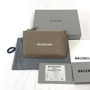 バレンシアガ　フラグメントケース　ウィメンズ　美品　ブラウン　ベージュ　BALENCIAGA カードケース コインケース パスケース 小銭入れ