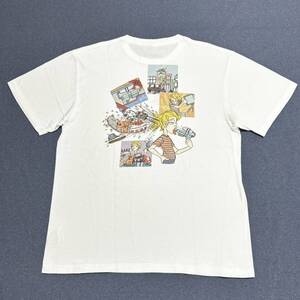 Left Alone レフトアローン 半袖 Tシャツ 刺繍 プリント コットン ホワイト 白 メンズ XLサイズ