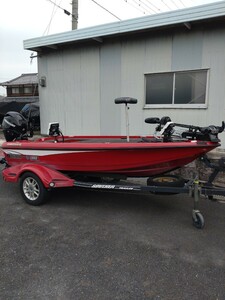 【中古】サウザー395 マーキュリー30馬力　ウルトレックス80lb HONDEX魚探前後 ボートカバー　トレーラーセット　現状渡し