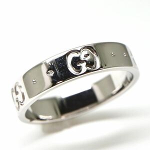 袋付き!!GUCCI(グッチ)◆K18 GGアイコンリング◆J 約3.4g 約9.5号 ring指輪 jewelry ジュエリー EC4/EC4