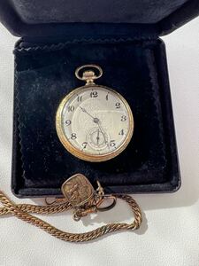 懐中時計 HAMILTON ハミルトン　手巻き　金　ゴールドフィルド gold filled アンティーク　pocket watch 