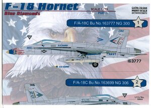 1/72 Print Scaleプリントスケールデカール　72-044　F-18 Hornet Part-1 