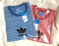 新品未使用アディダスオリジナルスadidasボーダー半袖Tシャツ2枚セット