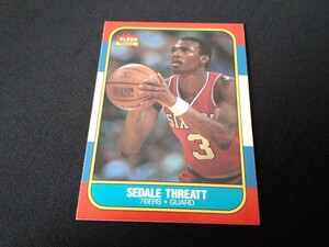 希少 1986 FLEER PREMIER SEDALE THREATT 112 of 132 NBA カード セデール・スリート