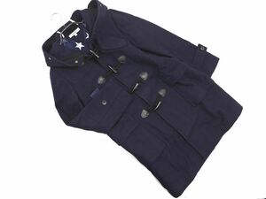 TOMMY HILFIGER トミーヒルフィガー ウール混 ダッフル コート sizeM/紺 ◆■ ☆ ejb0 レディース