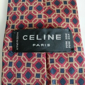 CELINE(セリーヌ)赤青柄ネクタイ