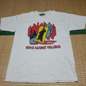 90s USA製　PxAxV Peace Against Violence Tシャツ　クロスカラーズ　40acres　ギャング