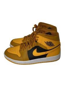 NIKE◆AIR JORDAN 1 MID_エアジョーダン1 ミッド/28.5cm/ORN/レザー