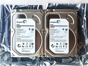 ジャンク SEAGATE ST3000VX000 SV35 SATA 3.5インチ HDD 3TB 2台セット 検索：ファーム・プリント基板