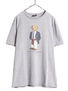 90s ポロベア ポロ ラルフローレン プリント 半袖 Tシャツ メンズ レディース M 古着 90年代 オールド ロゴTシャツ プリントT キャラクター