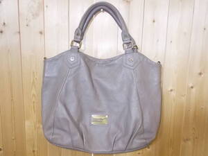 e782◆MARC BY MARC JACOBS ハンドバッグ◆マークバイマークジェイコブス レザー バッグ カバン 鞄 グレー色系 サイズ約33×44×8cm程 5J