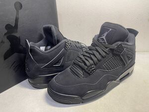 AIR JORDAN 4 RETRO BLACK CAT エアジョーダン4 ブラックキャット US10 USED CU1110-010