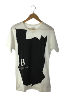 B Yohji Yamamoto◆BLACK and BLACK/プリントTシャツ/2/コットン/WHT/ND-T57-074