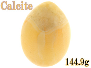 J34【BSJD】Calcite 天然カルサイト 方解石 大粒 144.9g 約725ct 中央宝石研究所 42.5mm－42.8mm×56.2mm 希少