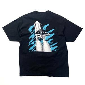 90s スペースシャトル nasa 宇宙 ビンテージ Tシャツ TEE XL プリントt 黒 ビンテージ アメリカ製 usa old 飛行機 80s ブラックバード 00s