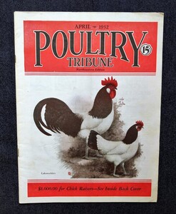 1932年 アメリカ 家禽・養鶏場 雑誌 洋書 Poultry Tribune magazine ラーケンフェルダー 表紙 Lakenvelder ニワトリ・卵 農業