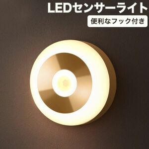 進化版　フック付きLEDセンサーライト 充電式 マグネット 磁石付き ナイトライト 屋内 led照明 小型 常夜灯 玄関 階段 廊下