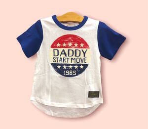 即決★新品タグ付 ダディオダディ Daddy Oh Daddy★裾ラウンド ロゴマーク 半袖Tシャツ★涼感加工 日本製★100cm（3-4才目安）￥3190