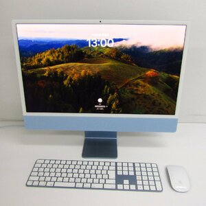 Apple iMac 24インチ Retina 4.5Kディスプレイモデル MGPL3J/A ブルー デスクトップPC ◆ 5184