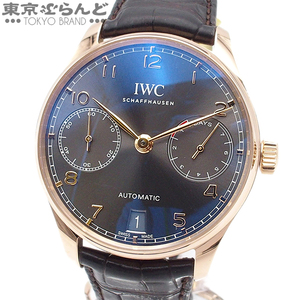 101740655 IWC ポルトギーゼ オートマティック 7DAYS パワーリザーブ IW500702 グレー K18PG 箱 保 腕時計 メンズ AT 金無垢 仕上済