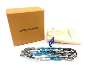 LOUIS VUITTON ルイ・ヴィトン ネックレス モノグラム チェーン ストーン M01293 ロゴ ∠UP4470